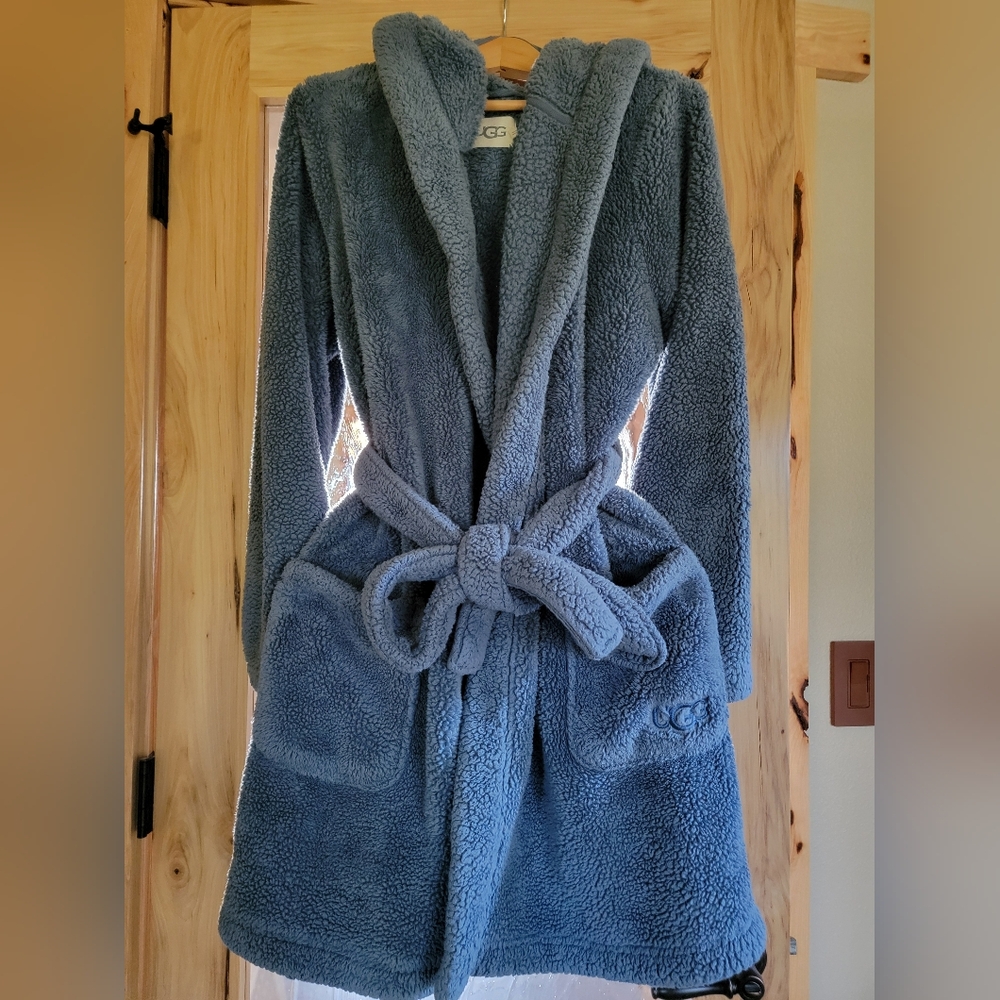UGG Soft Blue Fleece Robe